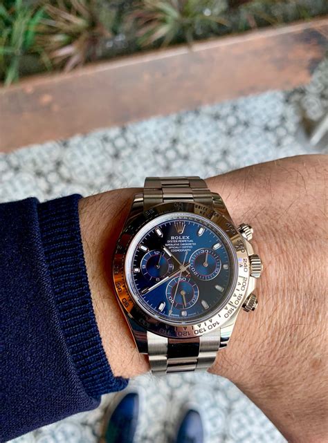 white gold daytona for sale|white gold daytona blue face.